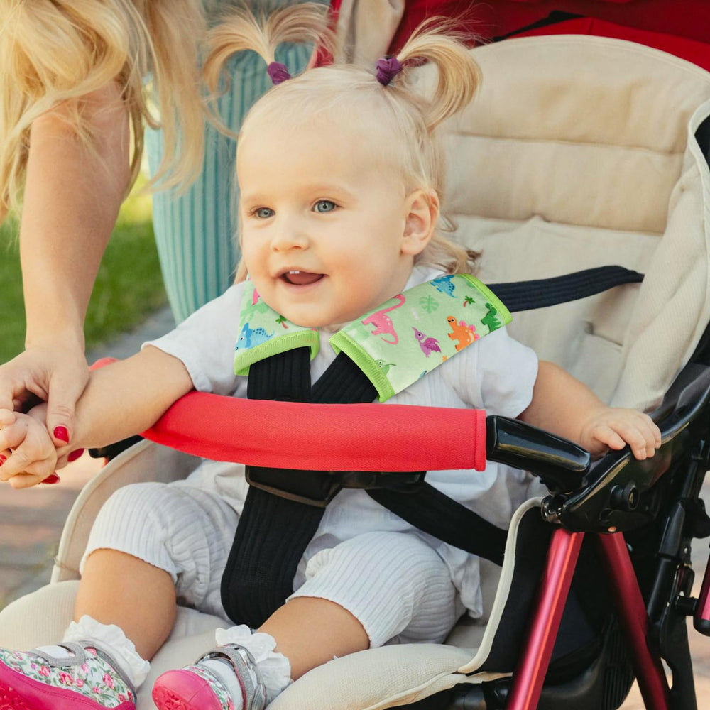 COOLBEBE stylish black belt covers add a tidy look to pushchairs.