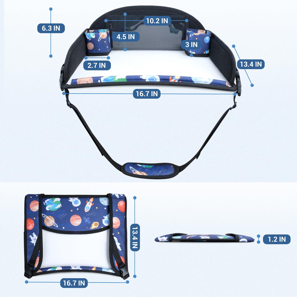 COOLBEBE travel tray blue space accessories pack included for travel.