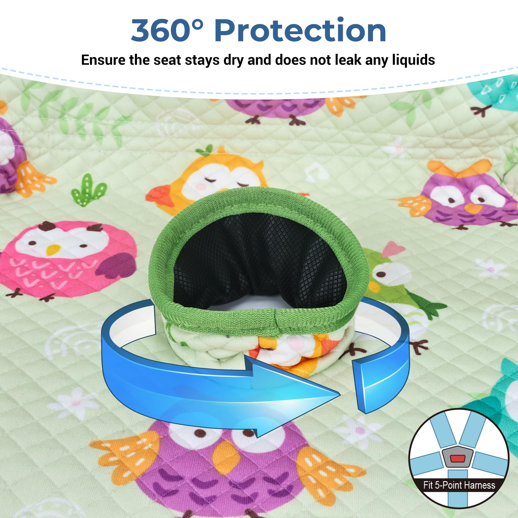 COOLBEBE pad fits most seatbelts for universal compatibility.