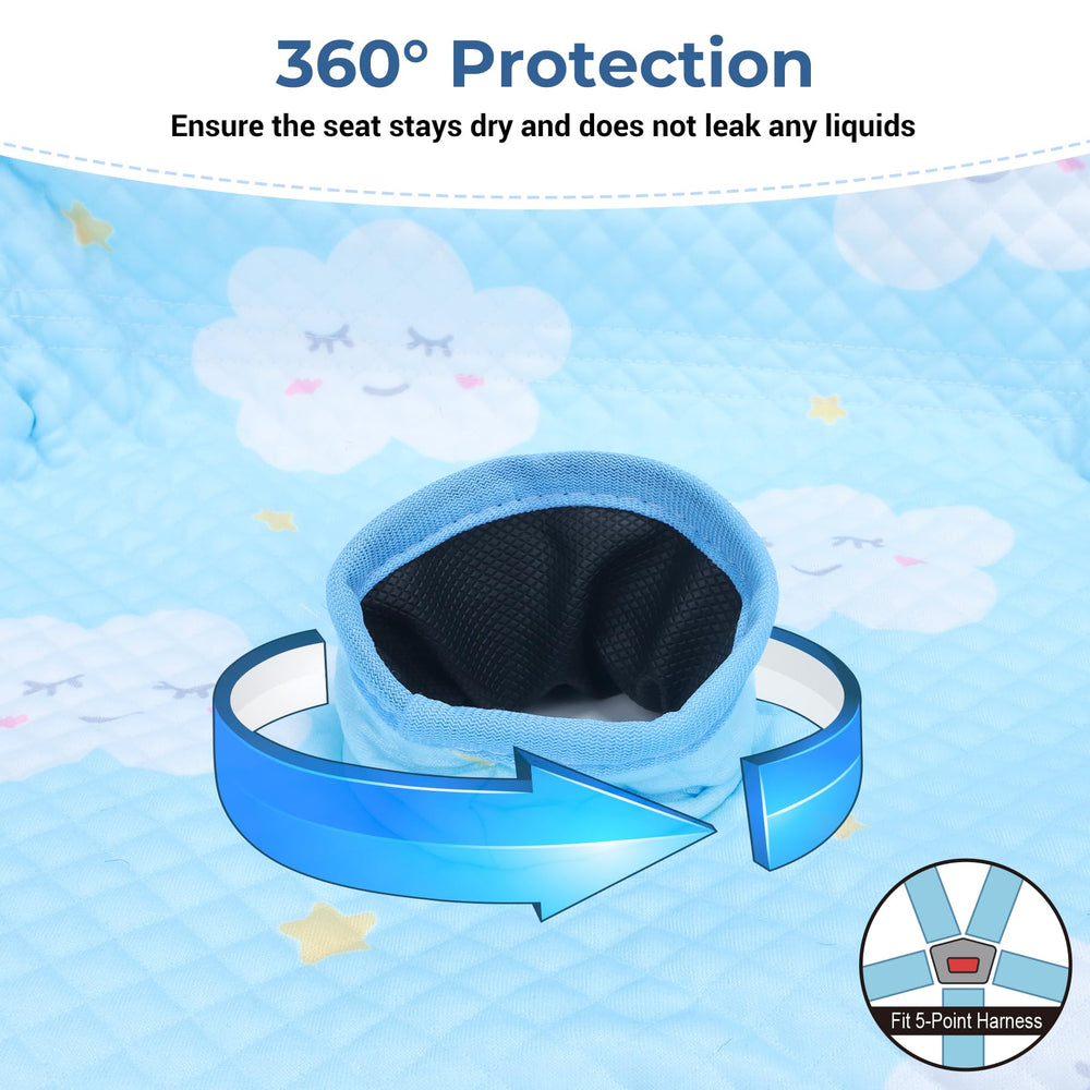 COOLBEBE universal-fit car seat protector works with most belts and seats.