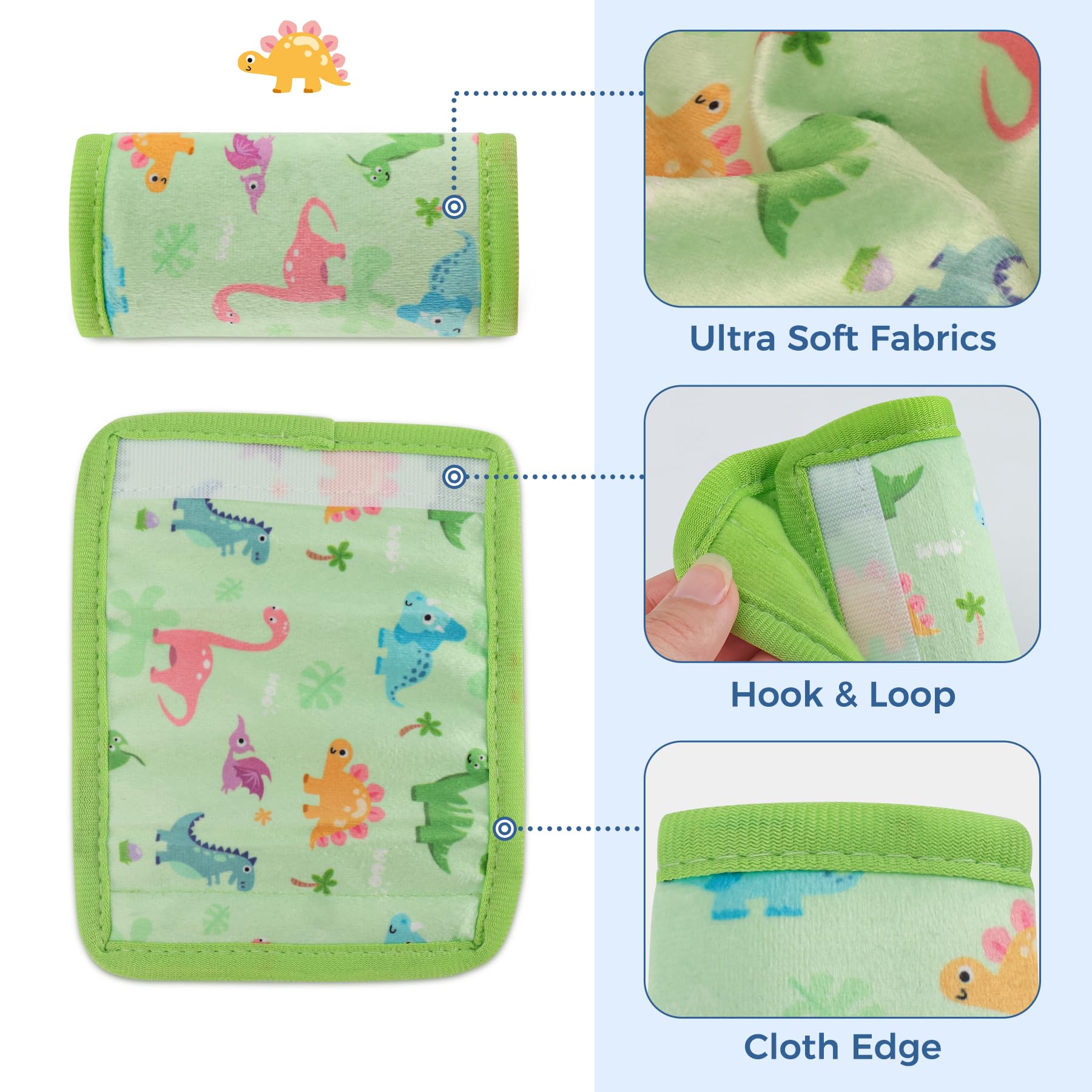 COOLBEBE universal-fit seat belt pads fit all seats, boosting comfort.