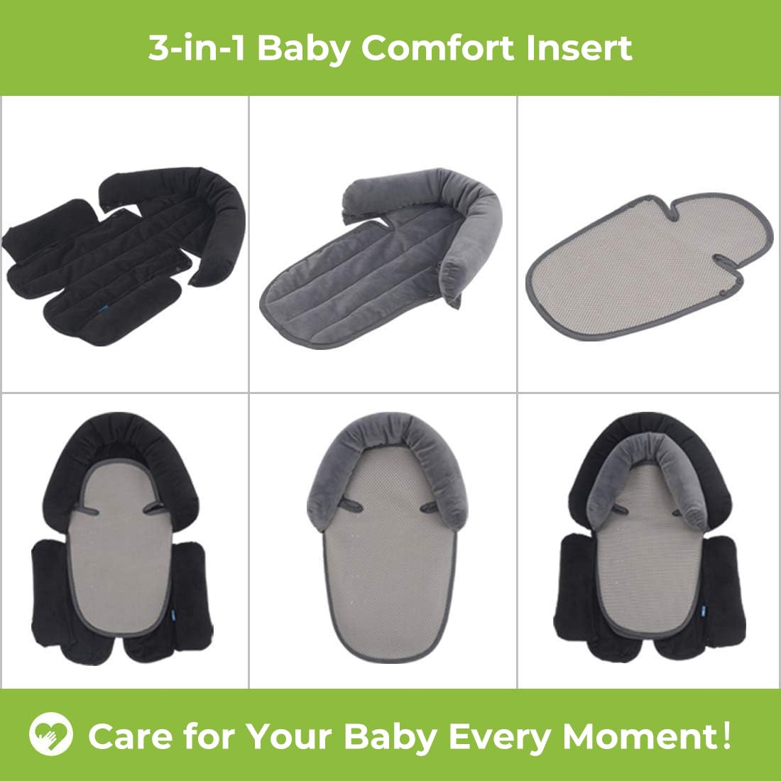 COOLBEBE easy-care insert is machine washable at cool temperatures.
