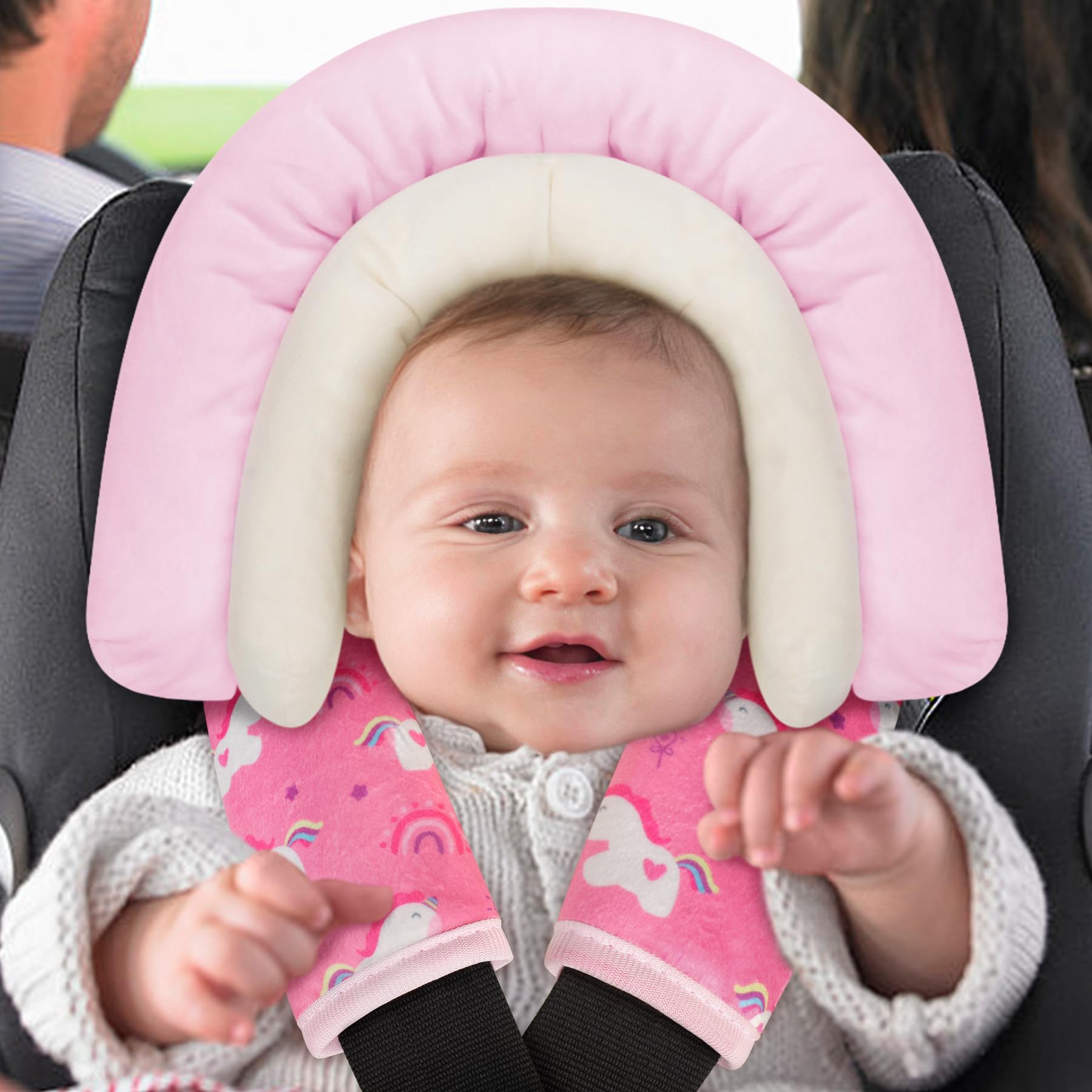CoolBebe velvet-seatbelt-cover-soft-padding provides plush comfort and reduces rubbing