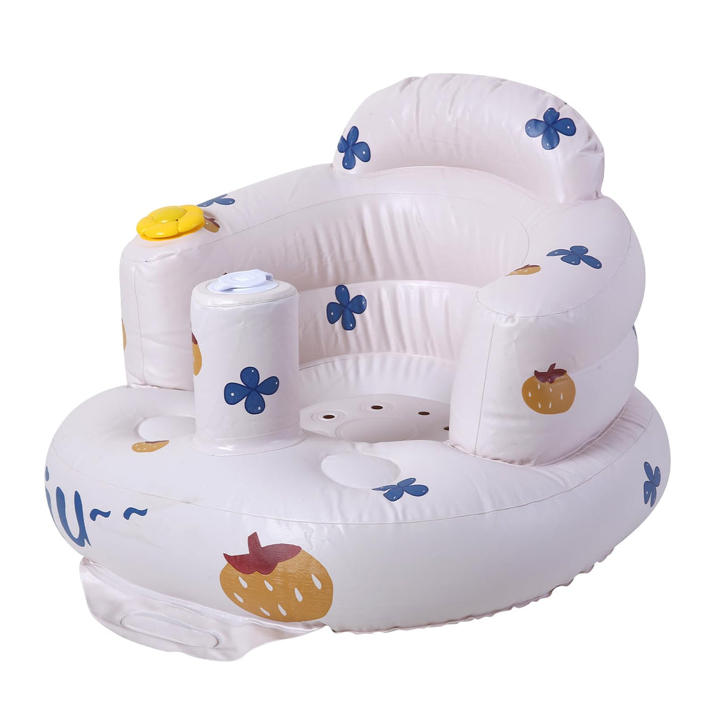 Coolcandy inflatable baby seat on flat ground for stable learning sit.