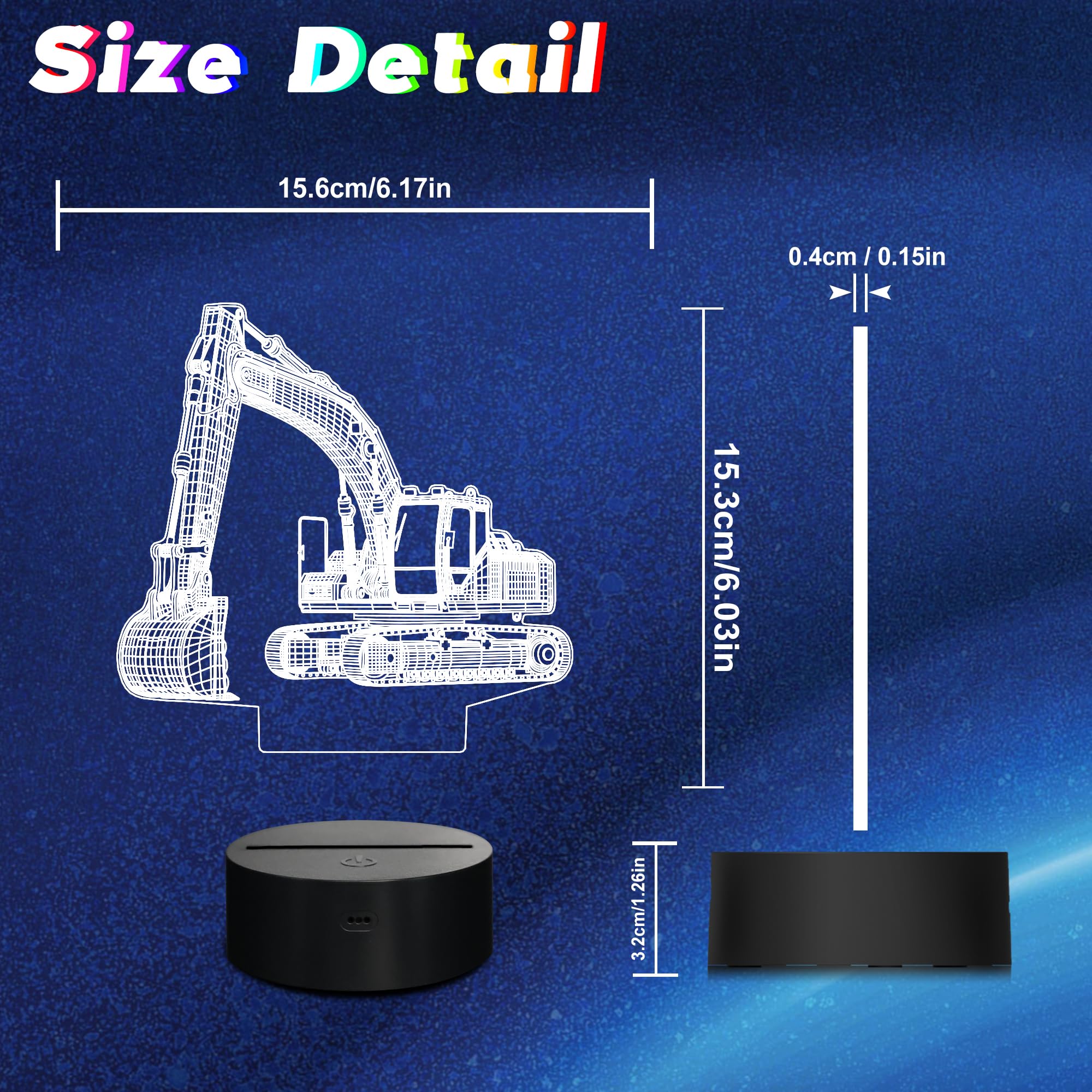CoolGift Mart Excavator decorates bedrooms, playrooms, and cafes elegantly