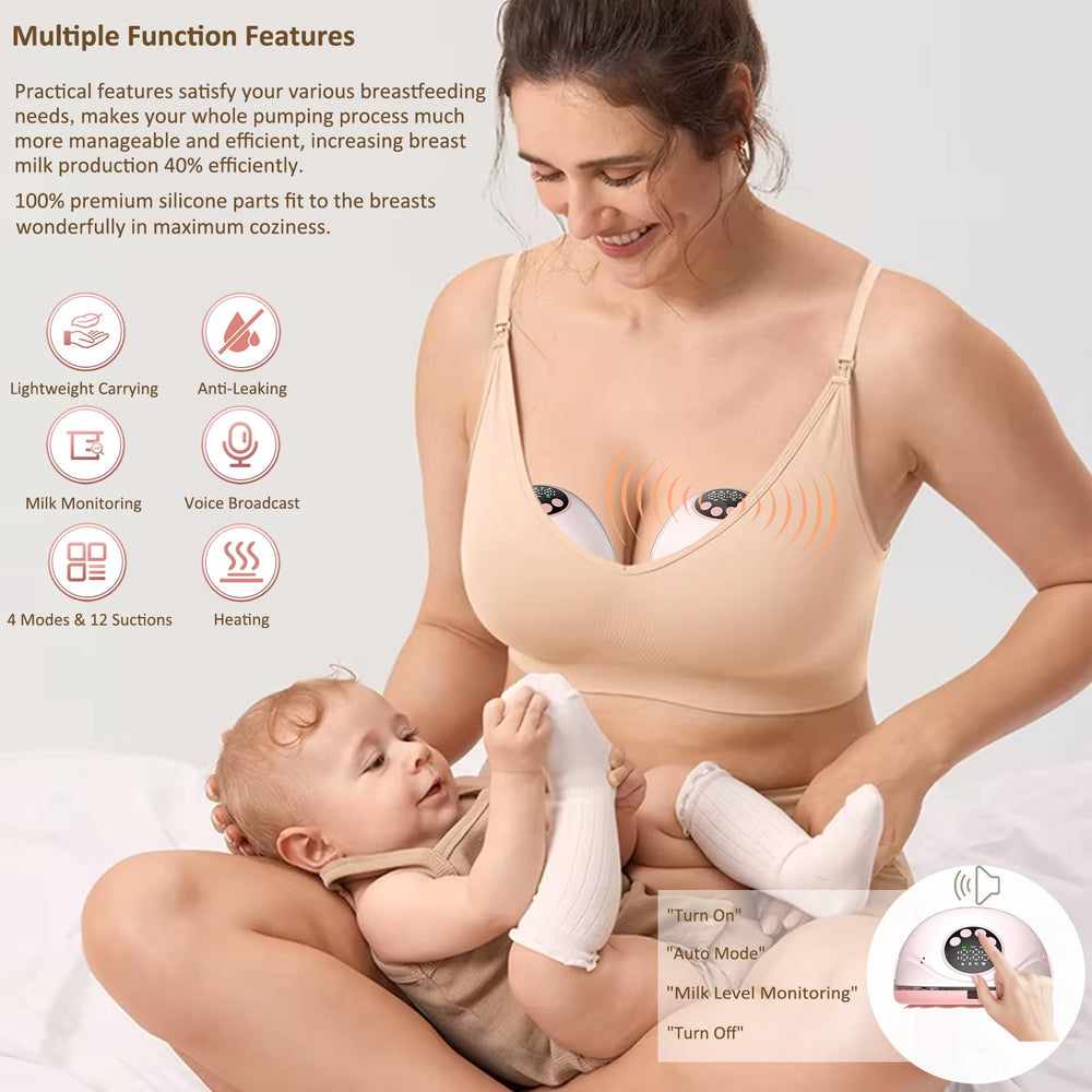 Coolle wearable pump with quiet motor for on-the-go pumping.