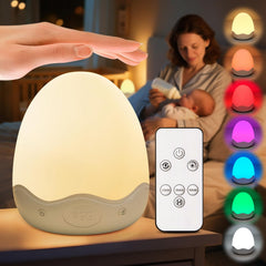 COOLNIGHT egg night light in nursery showcasing colors for soothing ambience