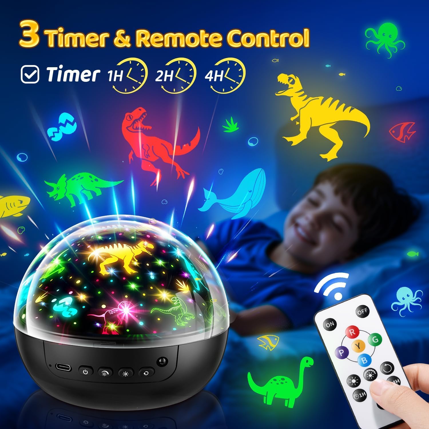 COOLNIGHT vibrant dinosaur room decor and gift-ready packaging.