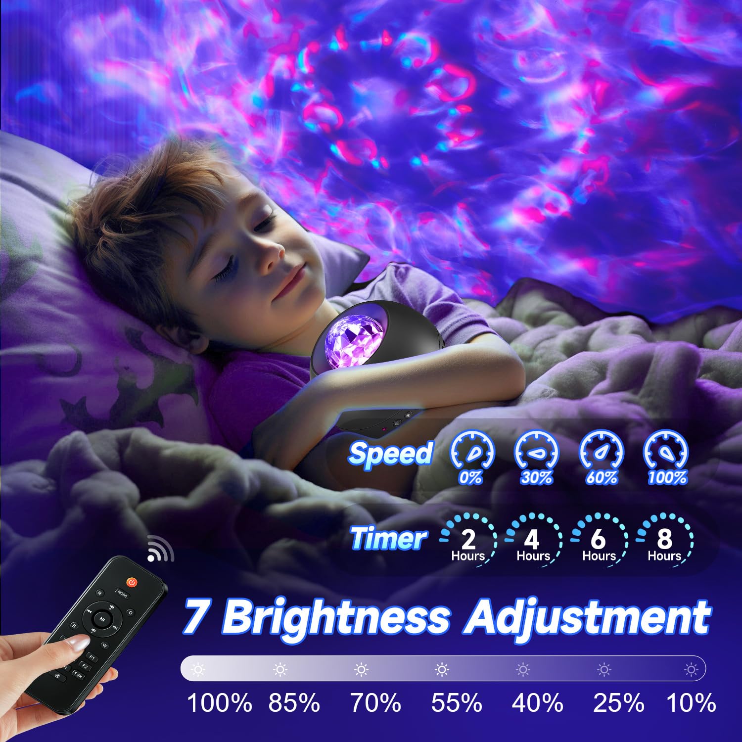 COOLNIGHT Galaxy Light Projector bedroom ambience creates a calming evening mood