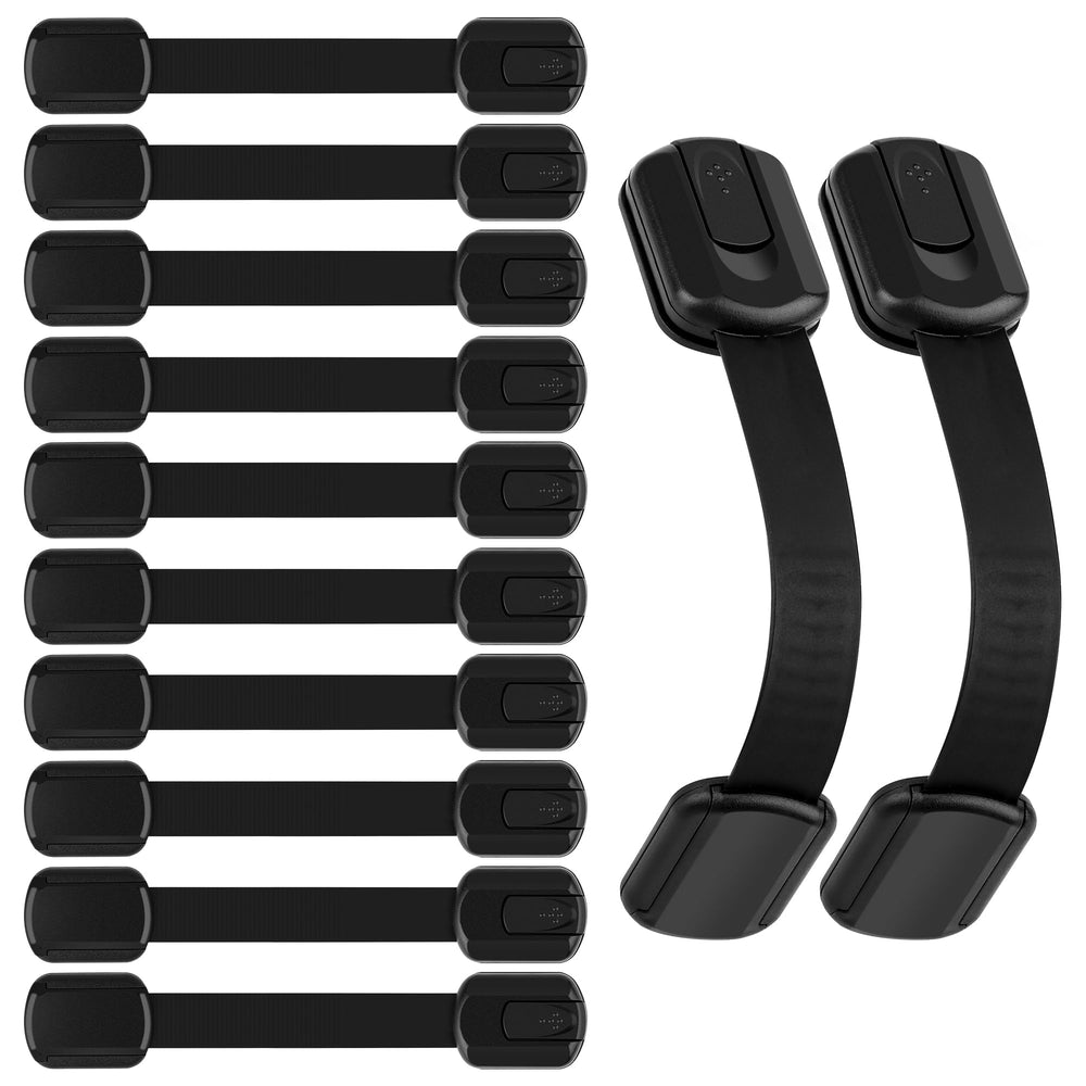 Coolrunner child safety strap locks on drawers and cabinets keep surfaces secure and child-friendly.