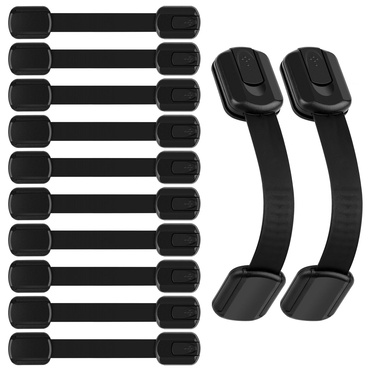 Coolrunner child safety strap locks on drawers and cabinets keep surfaces secure and child-friendly.