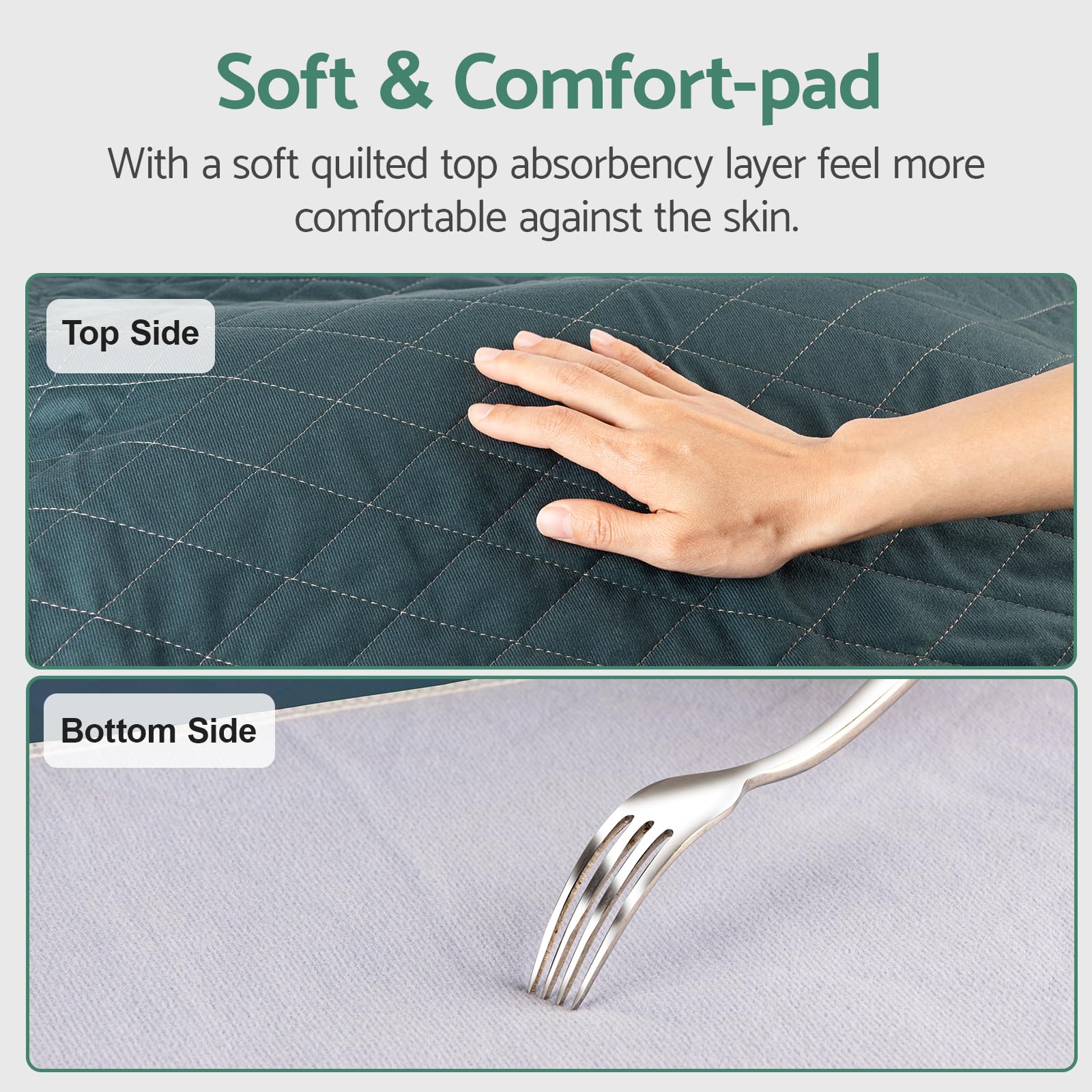 CoolShields bed pad machine-washable for easy care after accidents