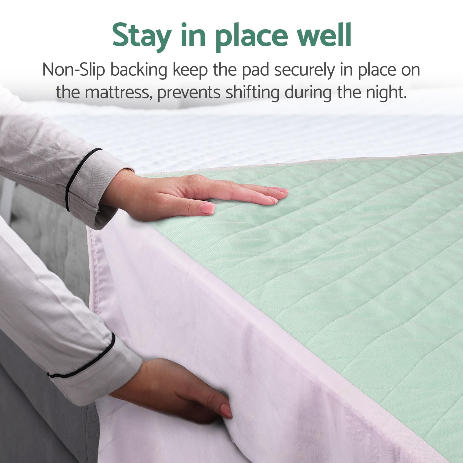 CoolShields bed pad ready for machine washing for easy care