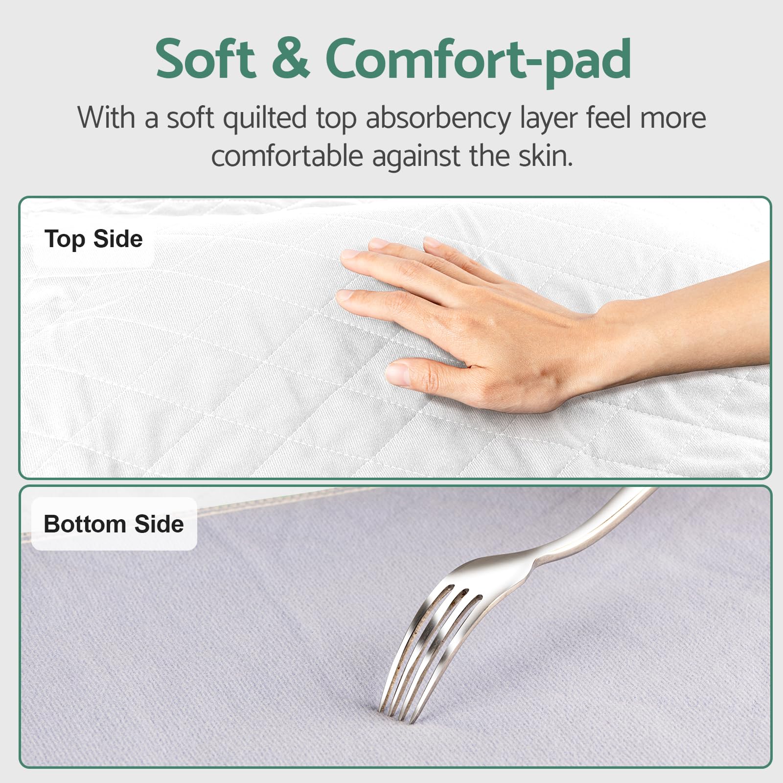 CoolShields bed pad with non-slip tucks keeps in place overnight
