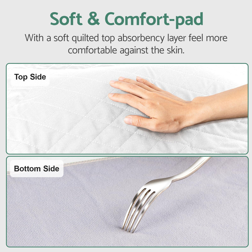 CoolShields bed pad with non-slip tucks keeps in place overnight