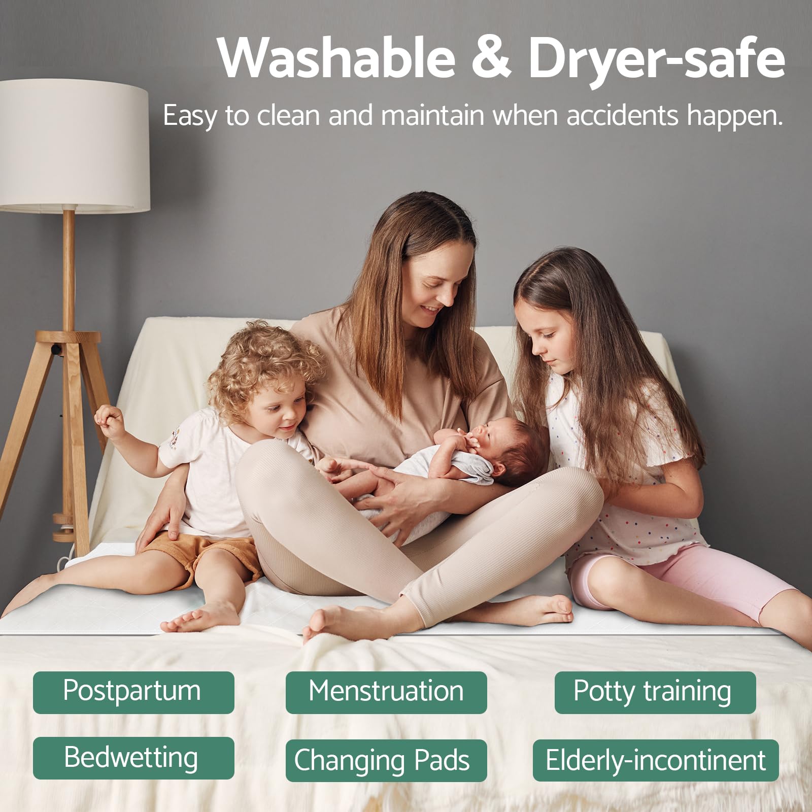 CoolShields bed pad under sheet setup for discreet protection