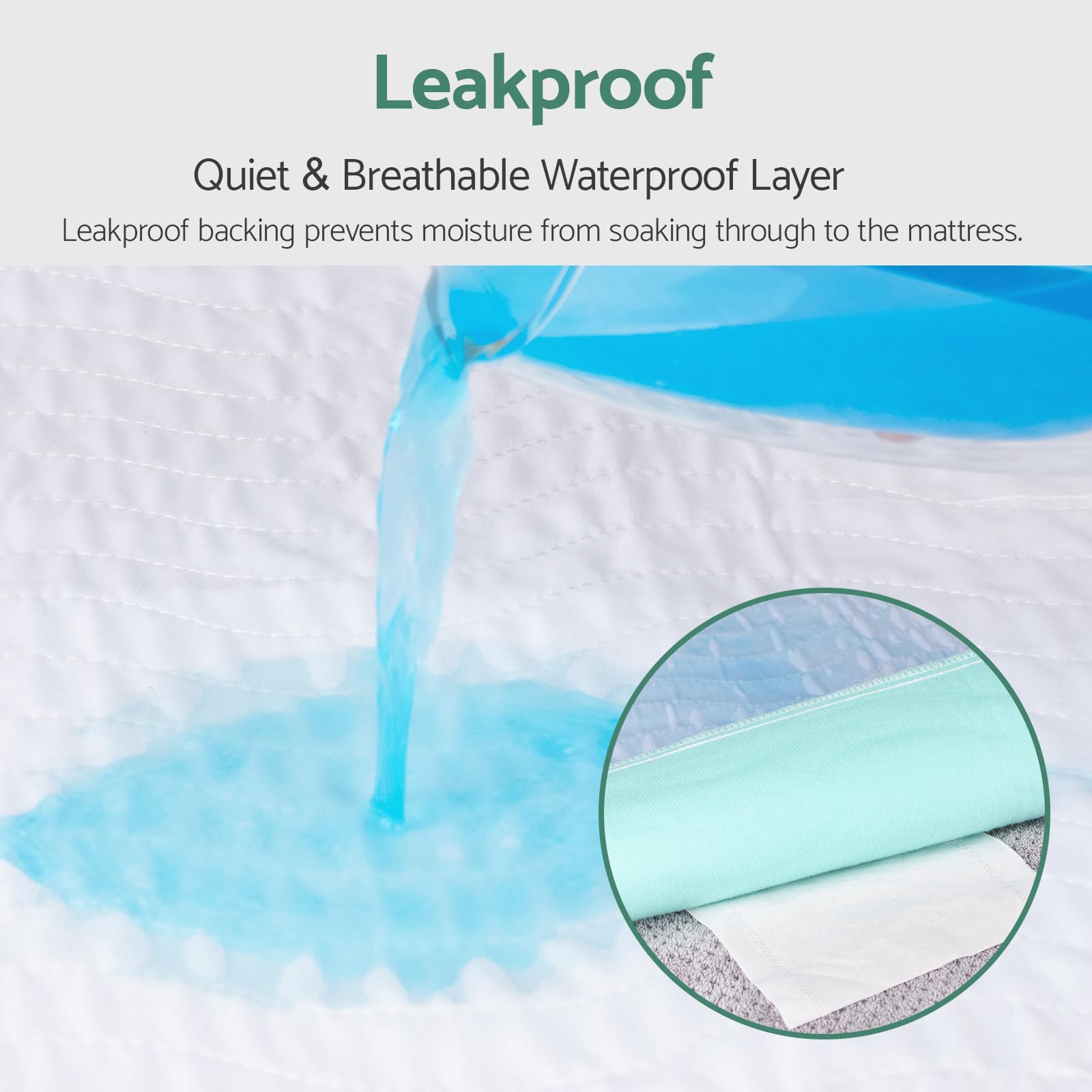 CoolShields non-slip bed pad with tucks stays secure through the night