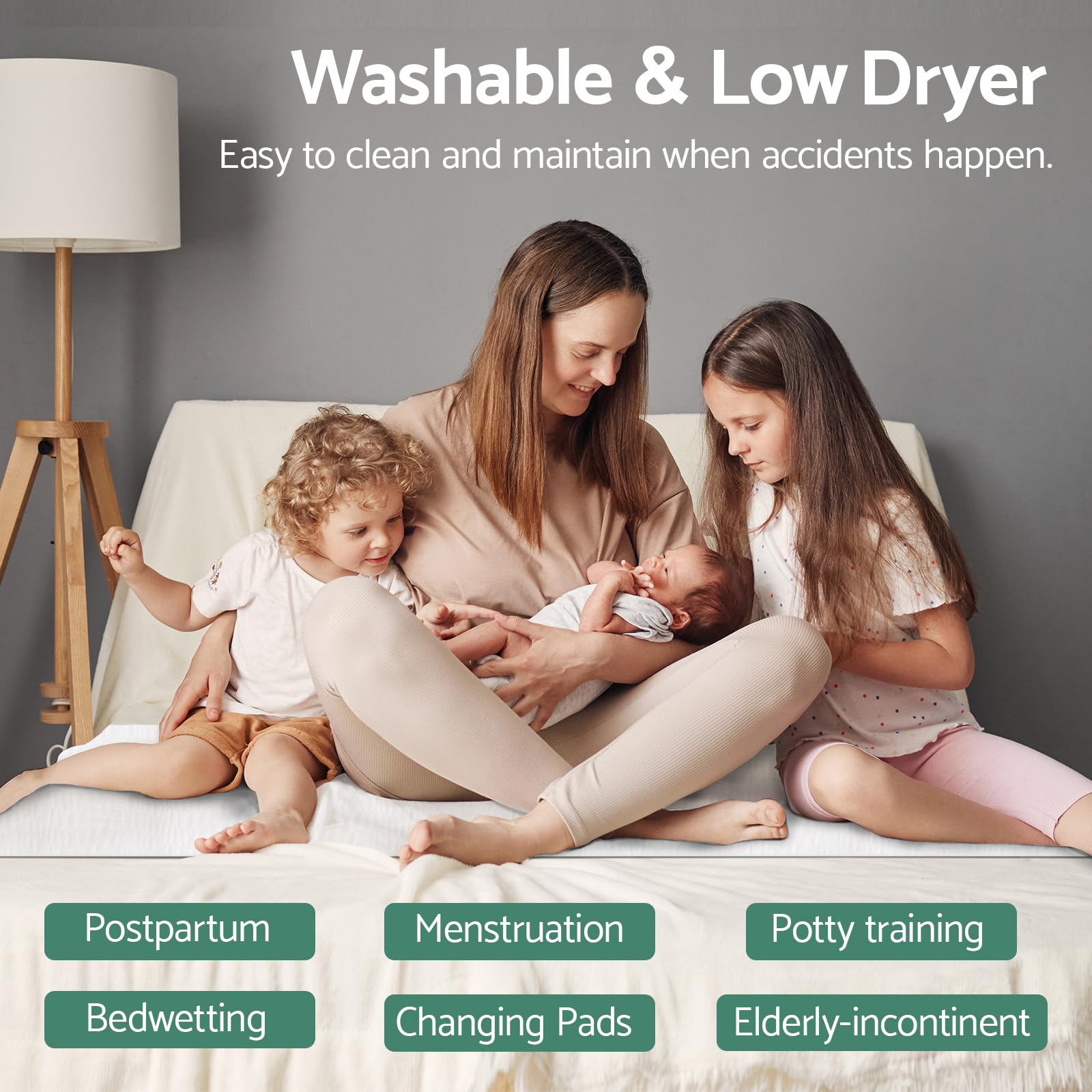 CoolShields reusable bed pad versatile for incontinence and bed-wetting prevention