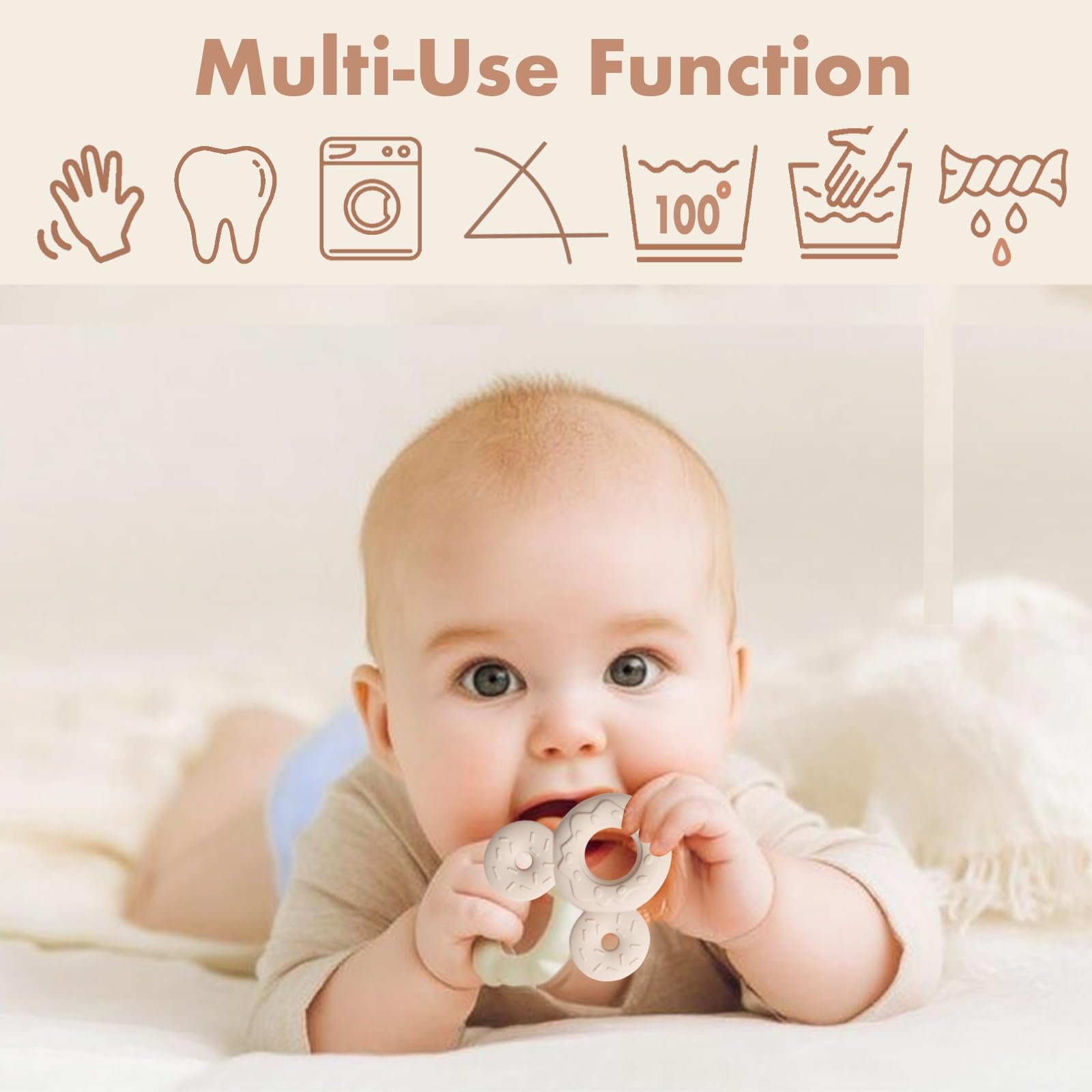 COOROBIN adjustable snaps demonstrate a fit for 0-36 months growing babies