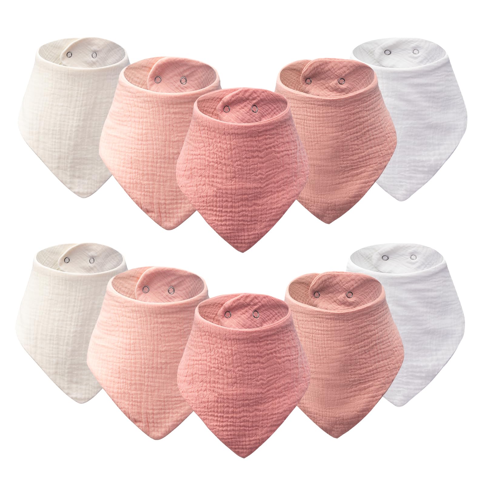 COOROBIN baby bandana bib front view showing soft absorbent fabric for drool control