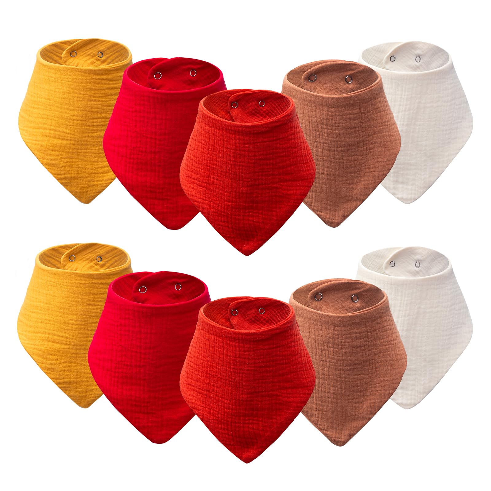 COOROBIN 10-pack drool bibs, neatly packaged for gifting and everyday baby care.