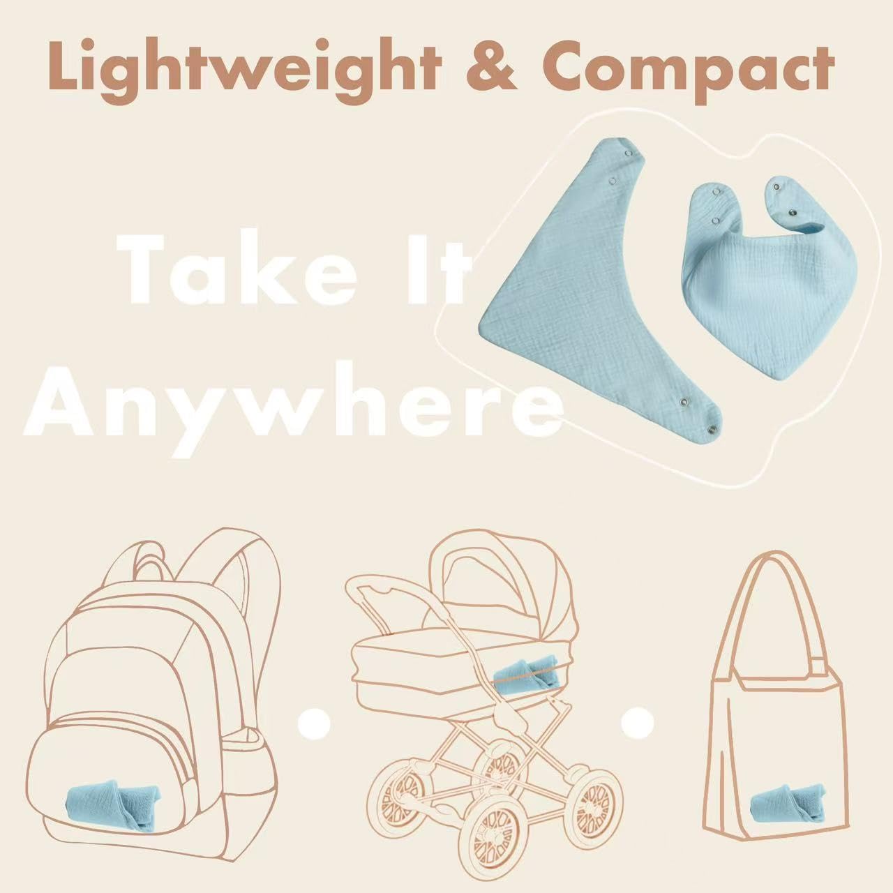 COOROBIN multi-use bibs ideal for teething, feeding, or burp cloth use.