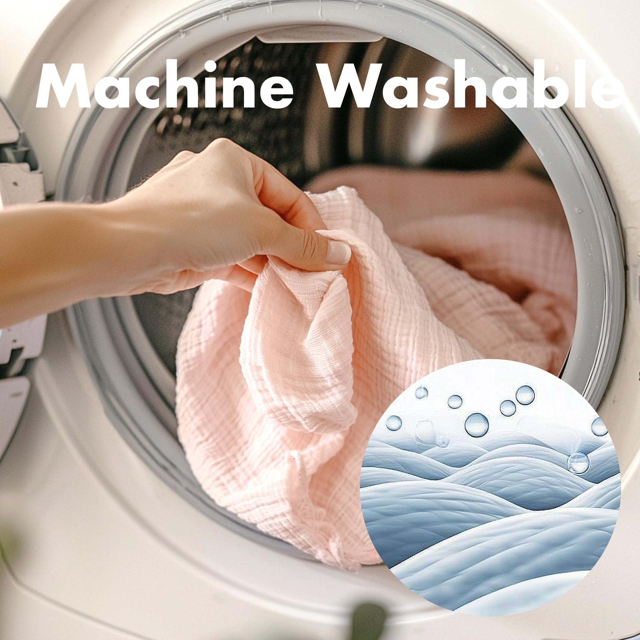 COOROBIN machine-washable bib stays soft after many washes.
