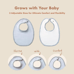 COOROBIN dual-layer design bibs with cotton front and fleece back