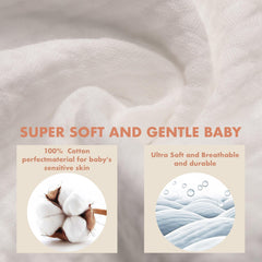 COOROBIN burp cloths serve as changing pad liners for quick changes.