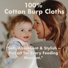 COOROBIN muslin burp cloths used as nursing cover during feeds.