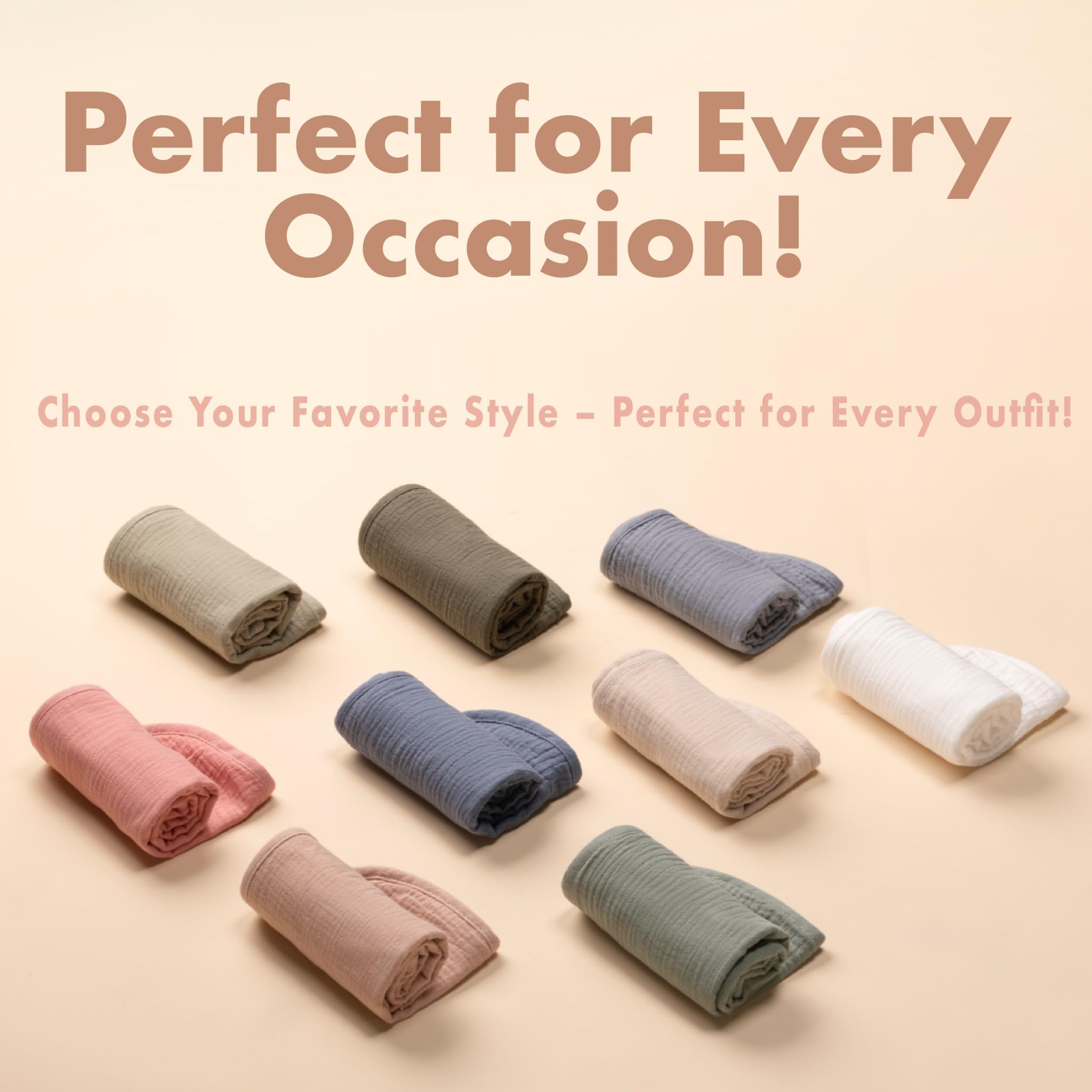 COOROBIN burp cloths in a neatly packaged six-pack for convenience.