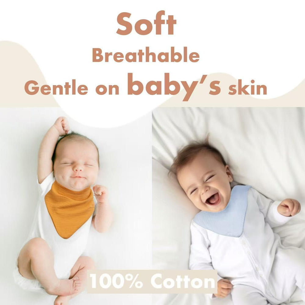 COOROBIN unisex bibs worn by baby during feeding protect outfits.
