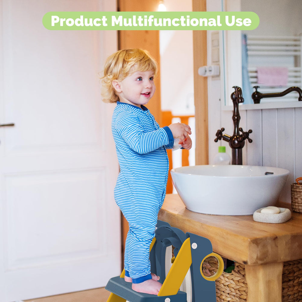 COOSEYA 2-in-1 uses as step stool and training seat for toddlers