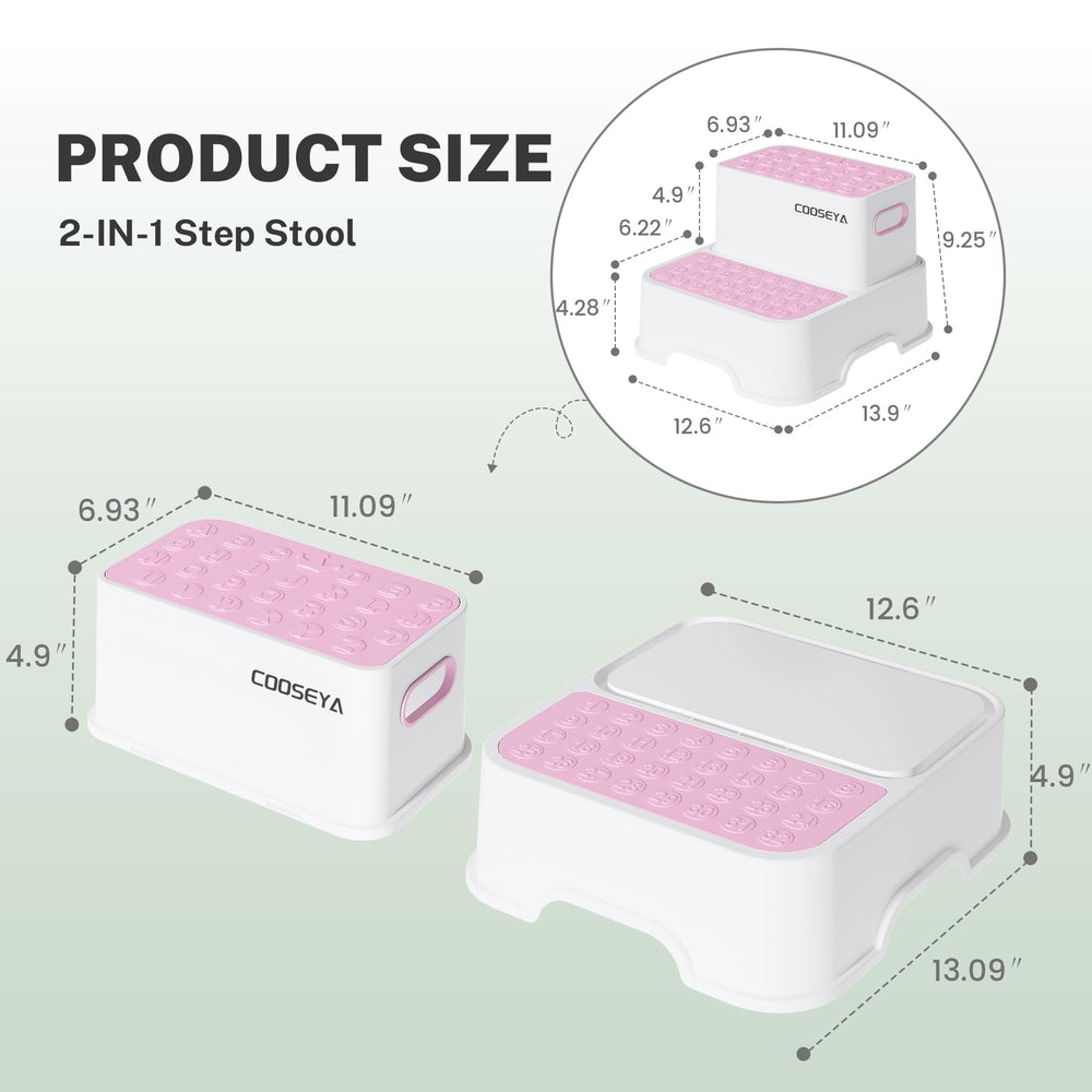 COOSEYA double-layer height increases reach for sinks and toilets.