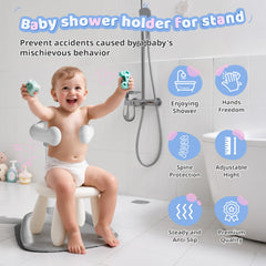 COOSEYA anti-slip pads base helps prevent slips for safer bathing.