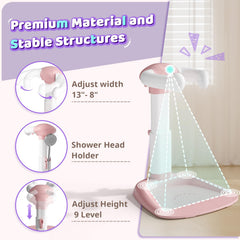 COOSEYA Shower Stand showing stable triangular base for secure baths.