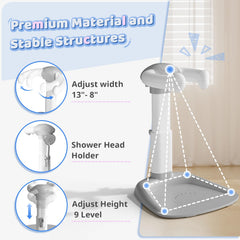 COOSEYA bath stand triangle base provides stable support for worry-free bath time.