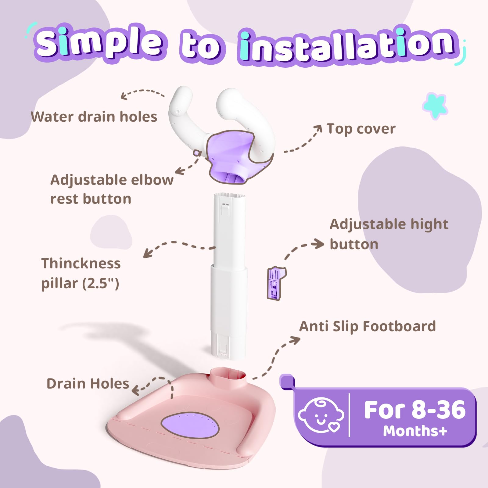 COOSEYA Gift-ready shower stand, a thoughtful baby shower present.