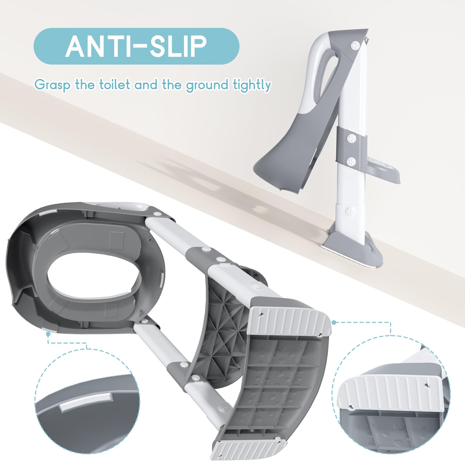 COOSEYA height-adjustable potty seat fits growing children and standard toilets.