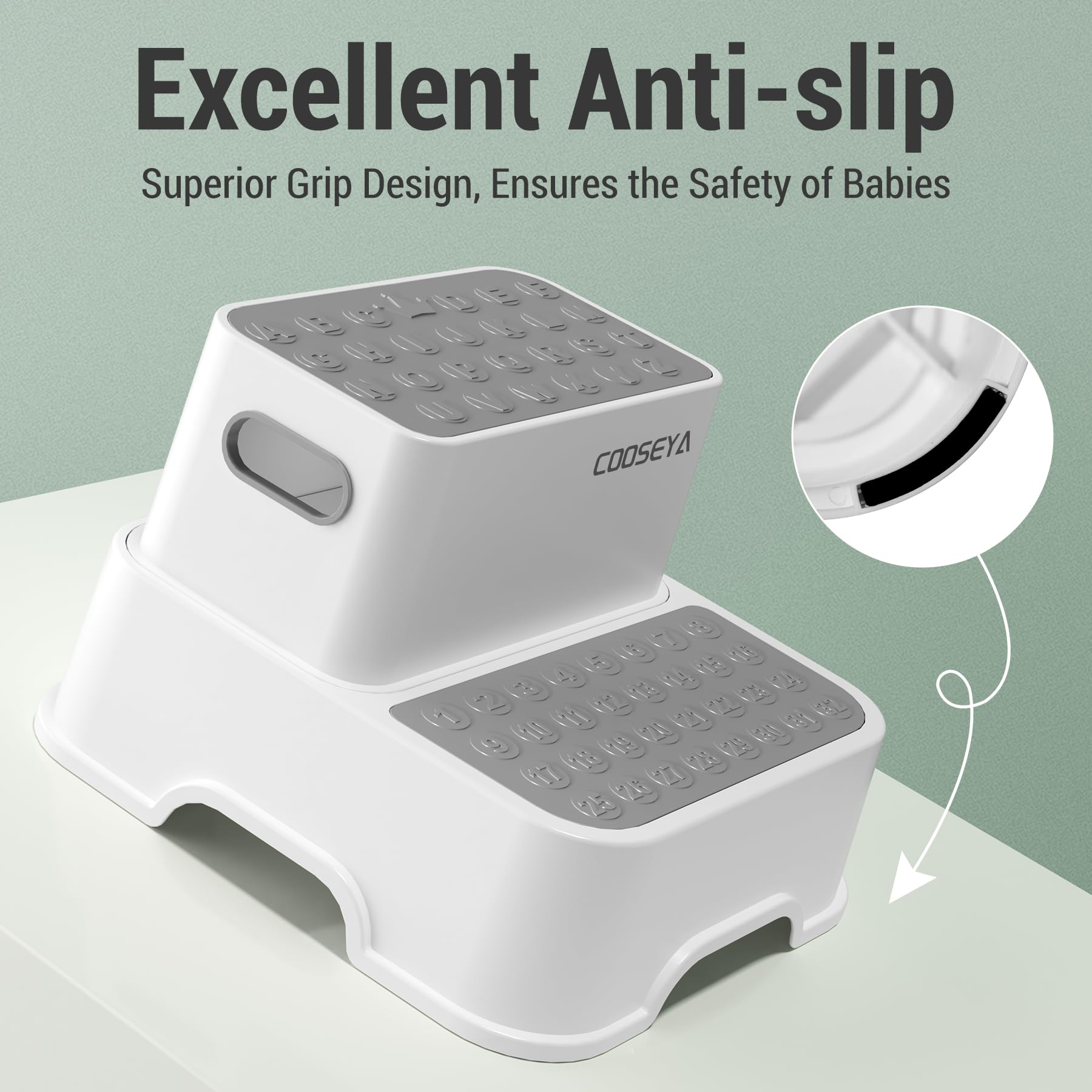 COOSEYA safety edge design prevents injuries with smooth rounded corners.
