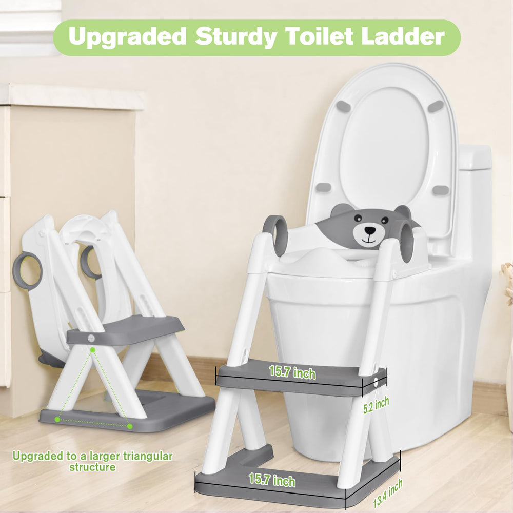 COOSEYA height-adjustable ladder adapts to standard and extended toilets.