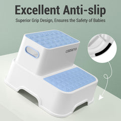 COOSEYA blue stool with safety edge prevents sharp bumps during use