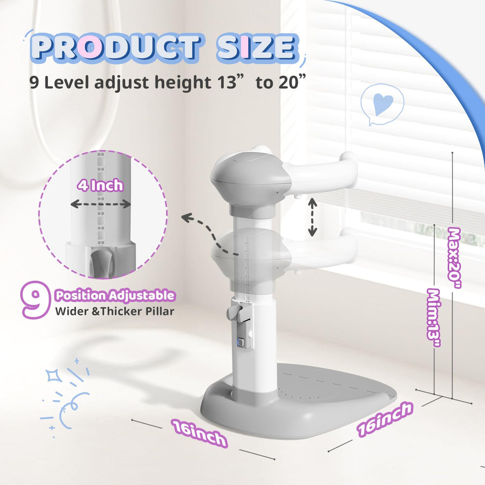 COOSEYA water drain holes handles allow quick drainage and cleanup after baths.
