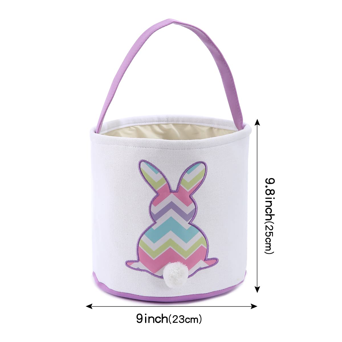 Cootato canvas bunny bag in multi-stripe design, ideal for Easter gifts.