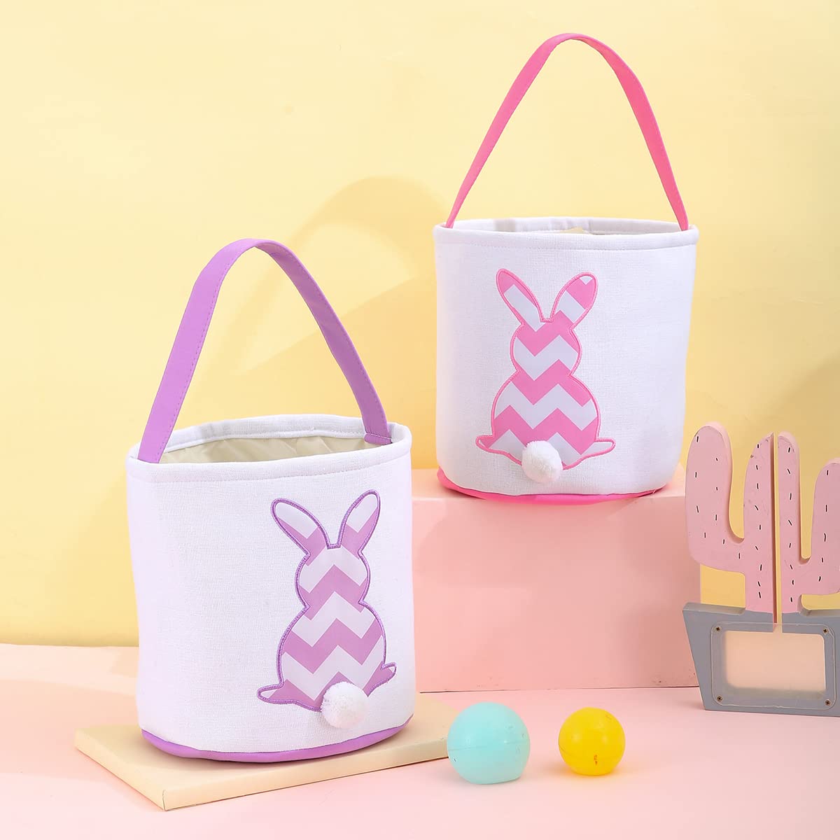 Cootato personalized basket with name embroidery on canvas.