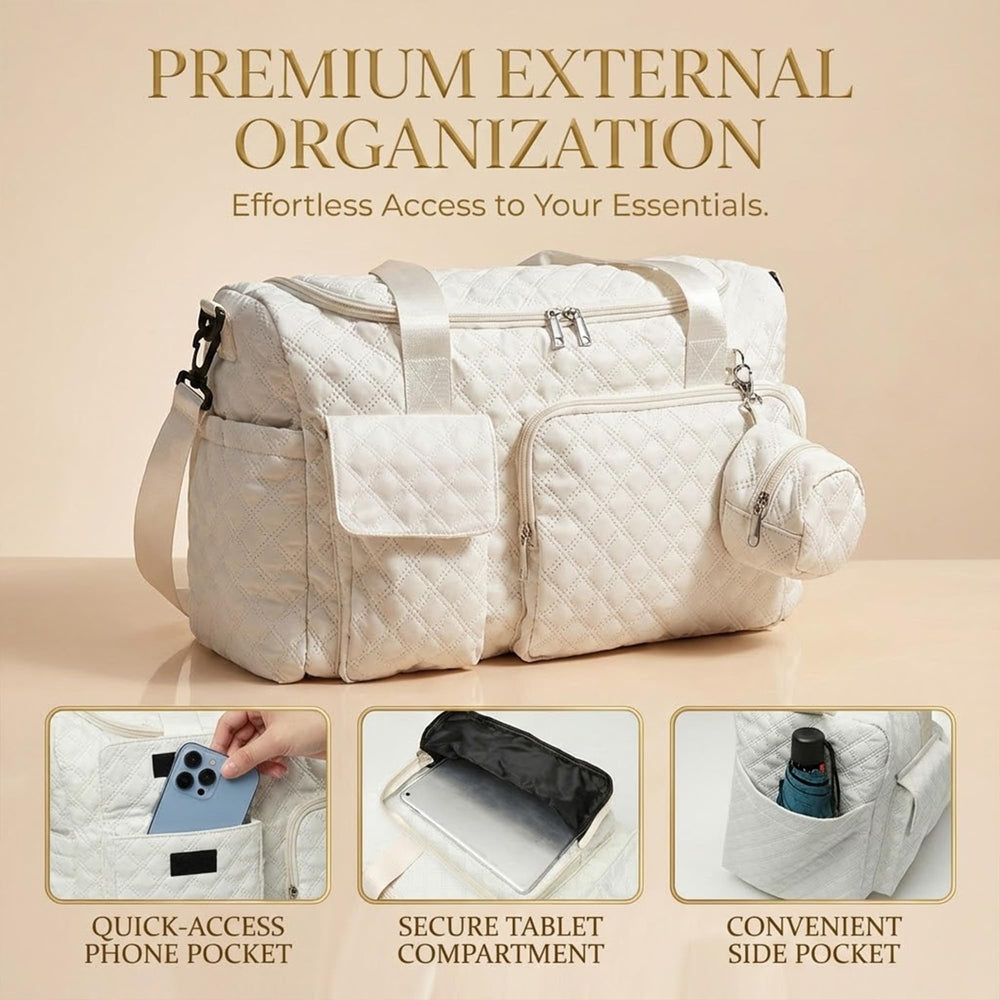 coowarmbutb nine-pocket design keeps essentials organized for easy packing on trips.