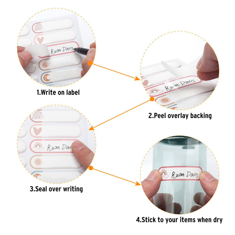 Coowayze durable waterproof labels endure dishwasher cycles and freezer cold without peeling