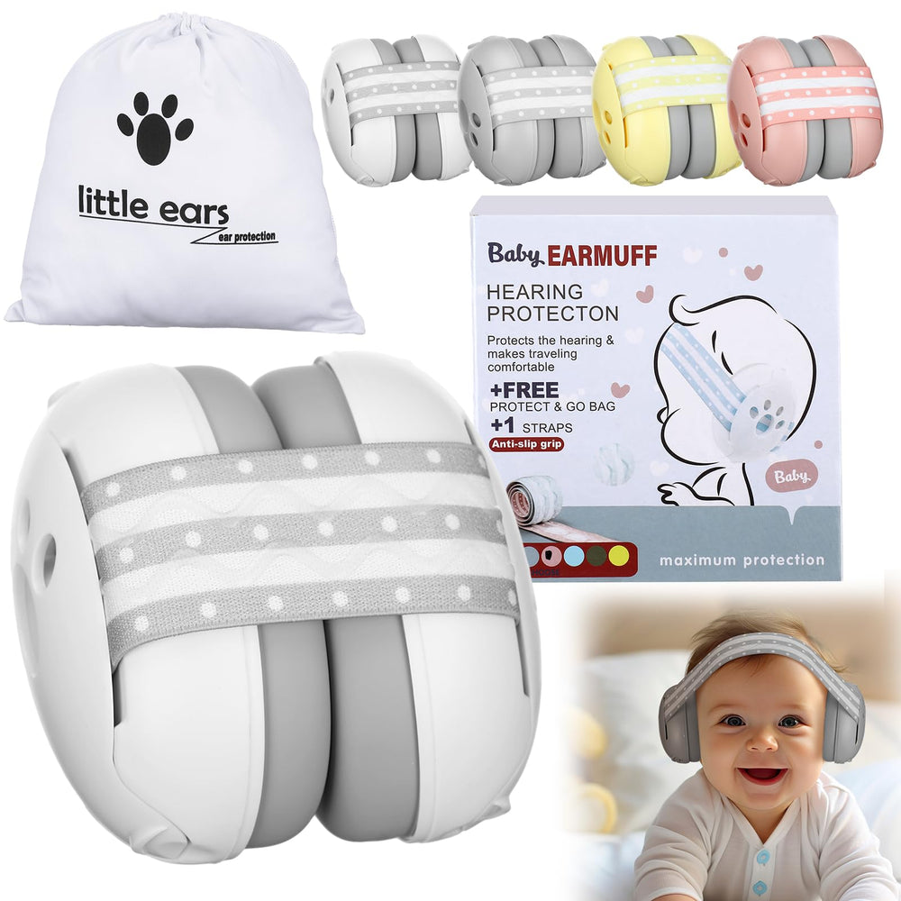 Copkim four-pack baby earmuffs offer gentle noise reduction for outings.