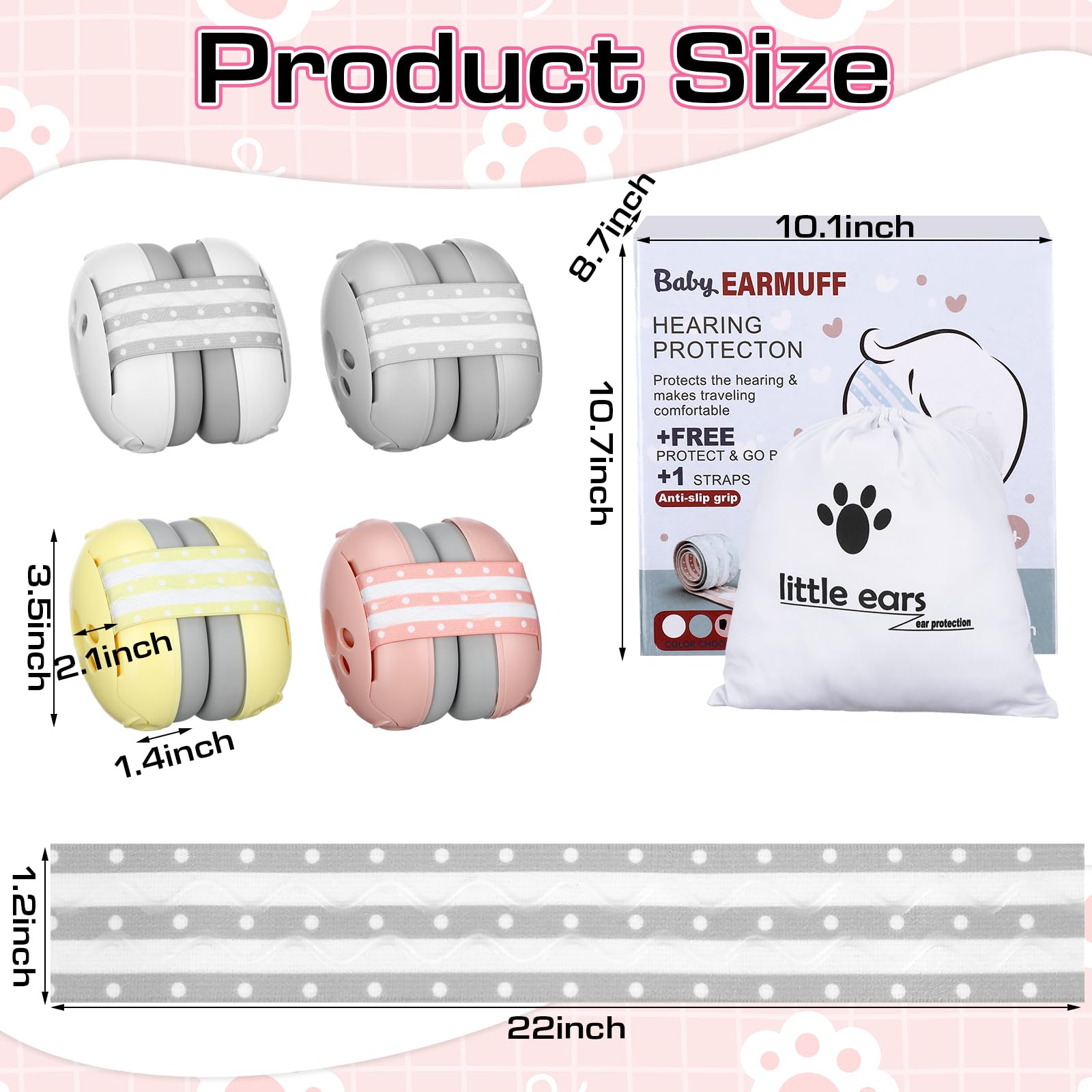 Copkim infant noise-cancelling headphones with soft foam for comfortable sleep.