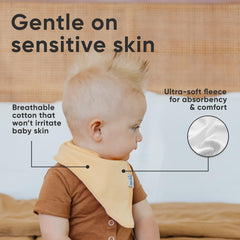 Copper Pearl 4-pack bibs packaged as a thoughtful gift for new parents